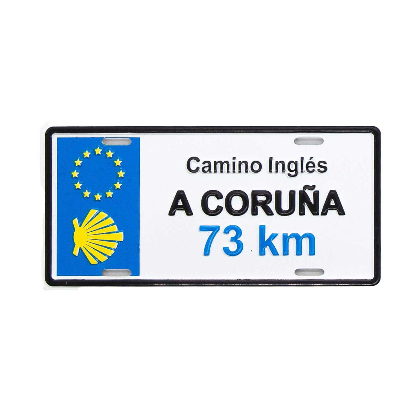 Imán matrícula A Coruña - Camino Inglés