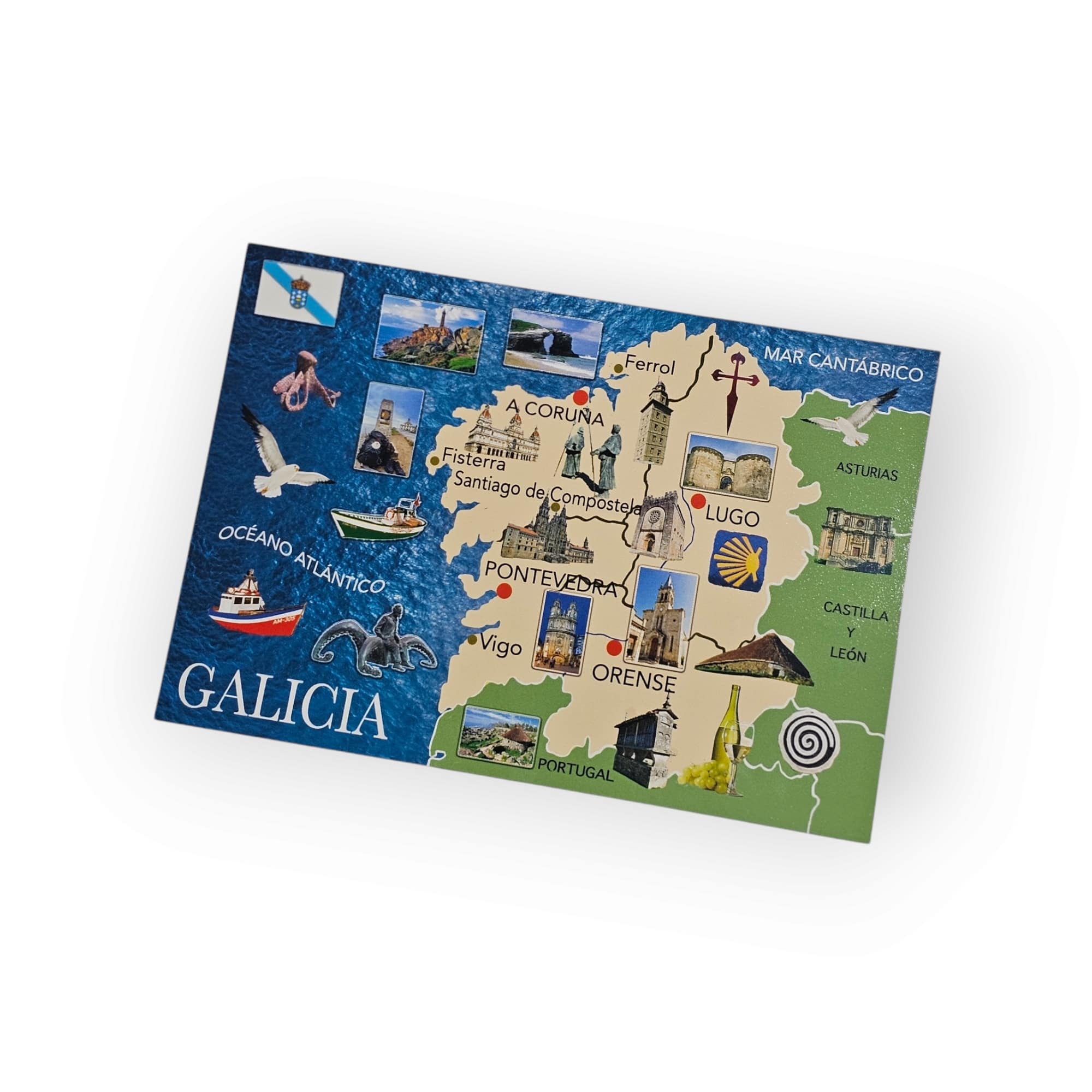 Postal Mapa Galicia