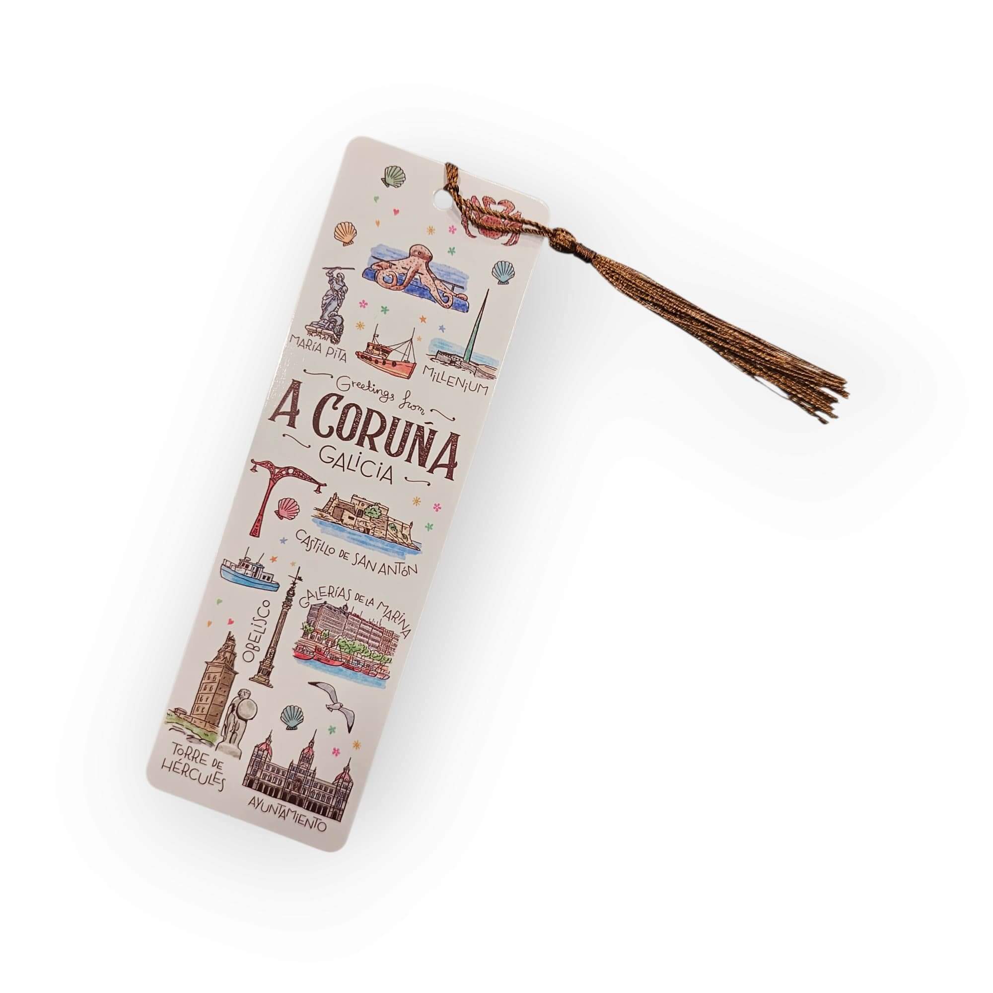 Marcapáginas ilustrado A Coruña