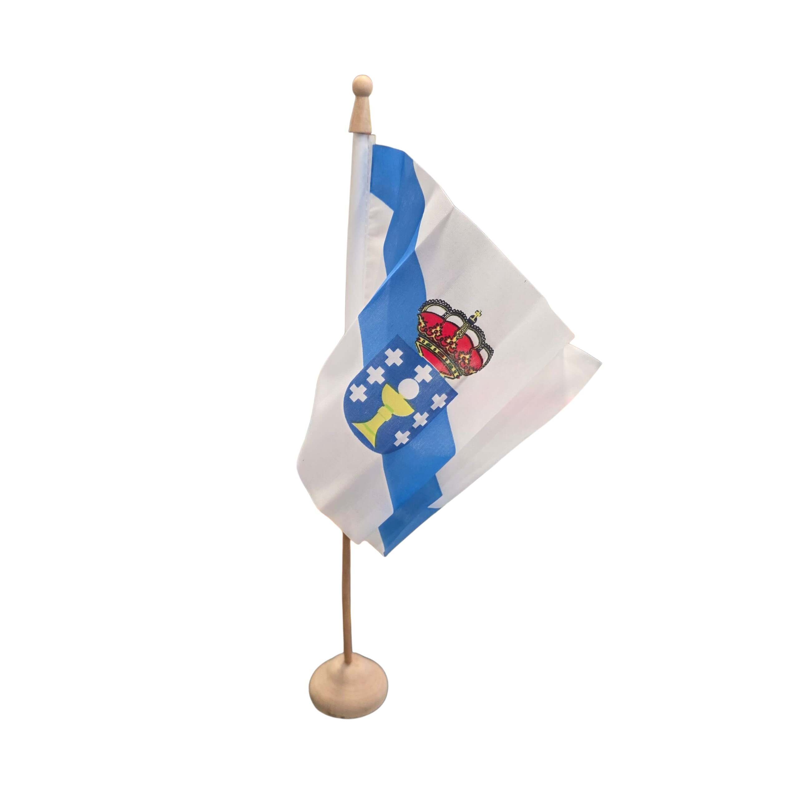 Bandera de Galicia con peana
