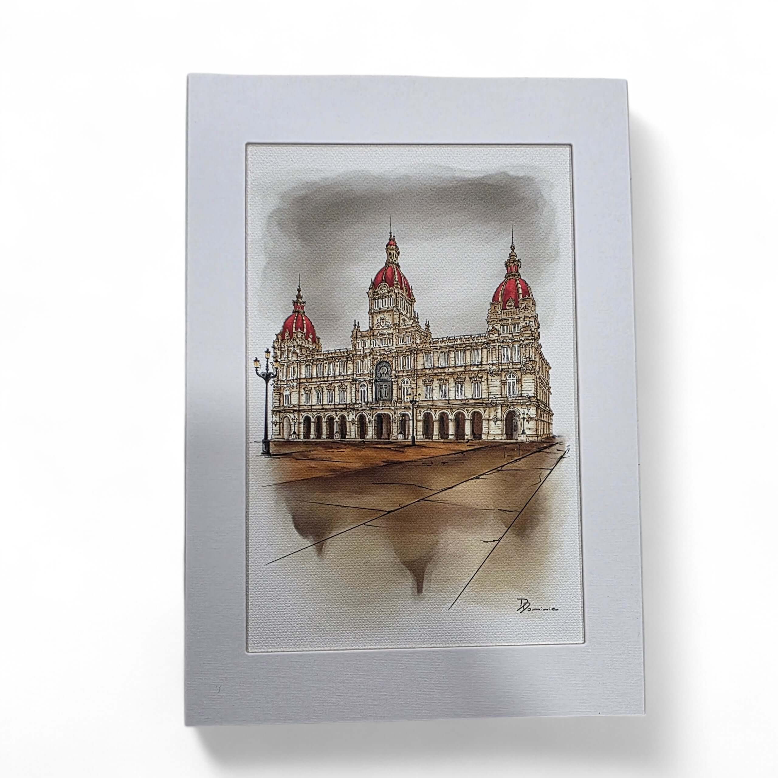 Litografía Ayuntamiento vertical